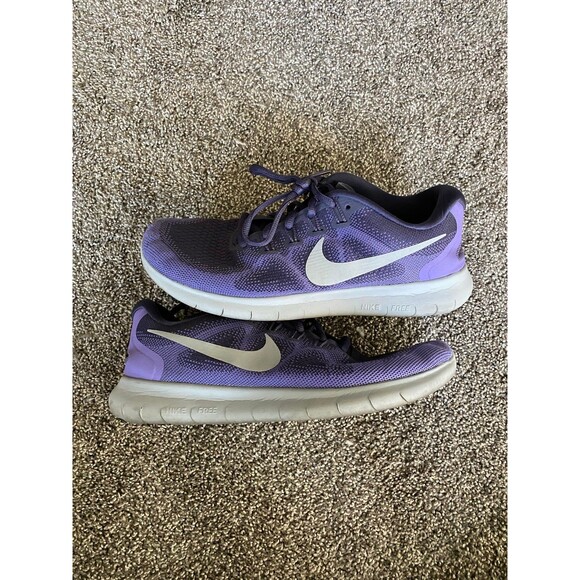 Nike Free RN 2017 Running Shoes Women’s 8.5 – Purple/Grey Lightweight Sneakers - Picture 4 of 9
